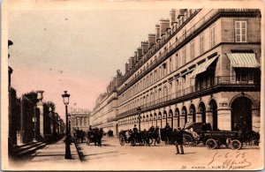 France Paris Rue De Rivoli Vintage Postcard C015