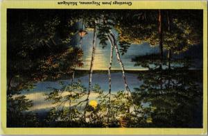 Greetings from Negaunee, Michigan c1945 Vintage Postcard M25