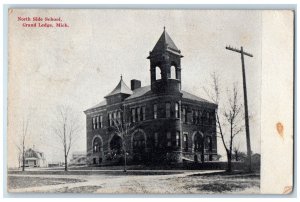 c1910 North Side School Grand Ledge Michigan MI Antique Posted Postcard