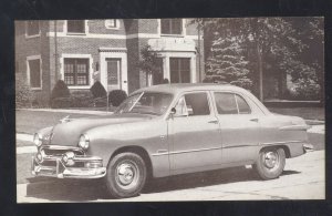 1951 FORD 4 DOOR SEDAN VINTAGE CAR DEALER ADVERTISING POSTCARD '51 FORD