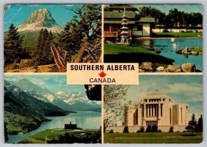 Southern Alberta Canada, Chrome Multiview Postcard, 4 Views