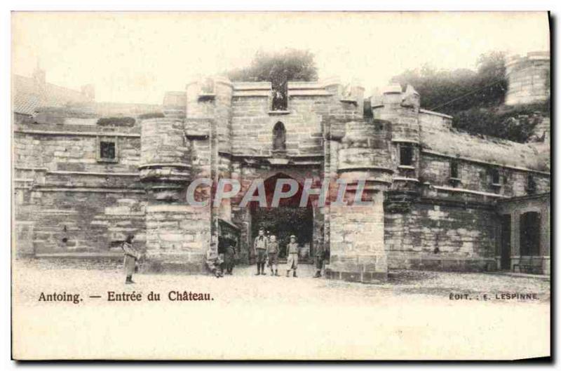 Old Postcard Antoing Entree du Chateau Children