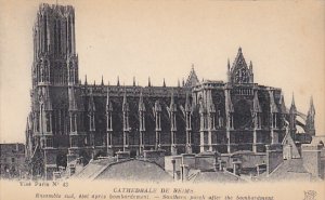 France Reims Cathedrale Ensemble sud etat apres Bombardement