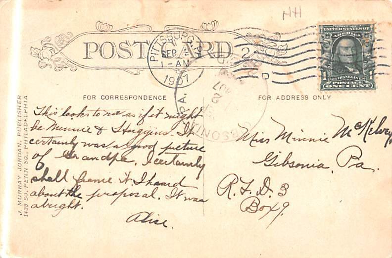 Romance Couples Postcard