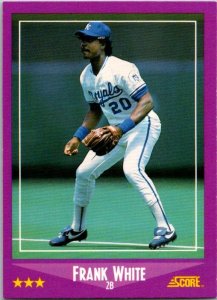 1988 Score baseball Card Frank White Kansas City Royals sk3141