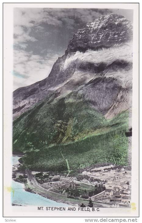 RP, Aerial View, Mt. Stephen And Field, British Columbia, Canada, 1920-1940s