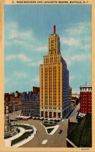 New York Buffalo Rand Building and Lafayette Square 1947 Curteich