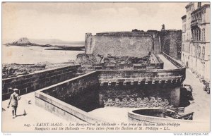 SAINT MALO, Ille Et Vilaine, France, 1900-1910's; Ramparts And The Hollande, ...