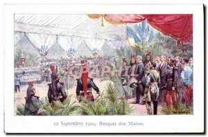 Postcard Old Army 22 September 1900 Banquet mayors