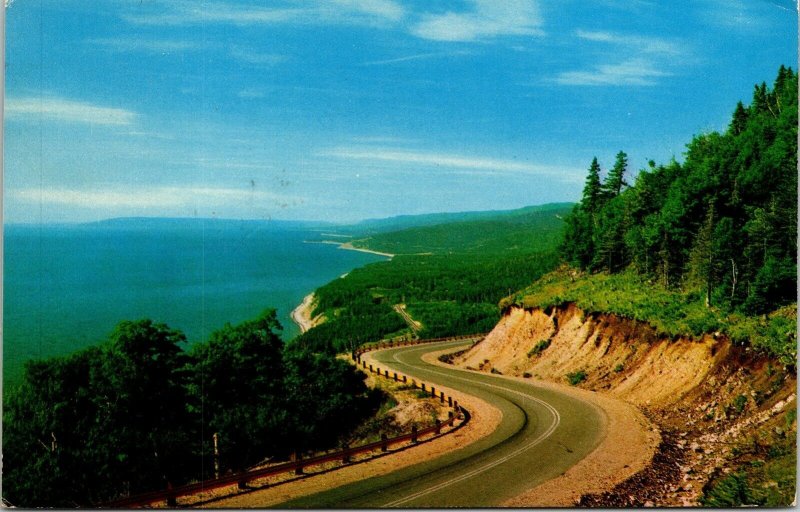 Cape Smokey Cabot Trail Cape Breton NS Nova Scotia Canada VTG Postcard PM WOB 