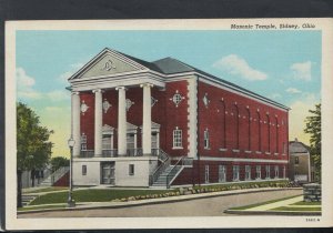 America Postcard - Masonic Temple, Sidney, Ohio   T9288