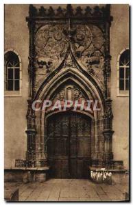 Old Postcard La Vallee d & # 39Ossau L & # 39Eglise Portal From Rod