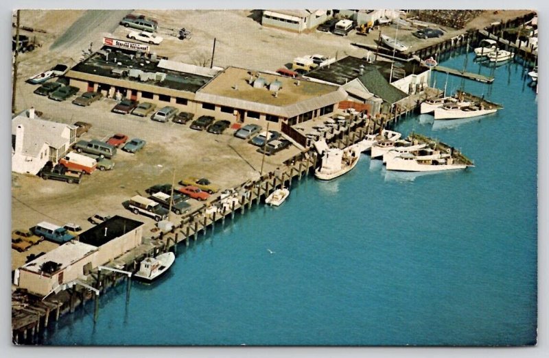 Virginia Beach VA Henrys Seafood Restaurant Aerial View Postcard S22