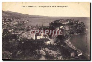 Old Postcard Monaco General view of the Principality