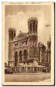 Old Postcard Lyon Basilica of Our Lady of Fourviere