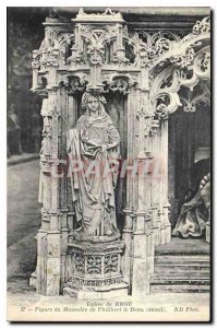 Postcard Old Brou Church Bourg Figure Mausoleum of Philibert the Beautiful De...