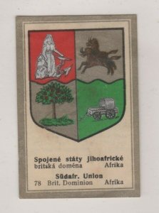 Rueger Chocolates Vignette Trade Cards- National Coats of Arms- S. Africa #78