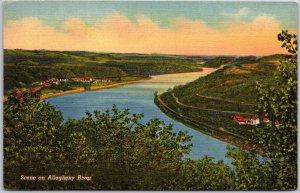Kittanning Pennsylvania PA, 1946 Scenery on Allegheny River, Vintage Postcard