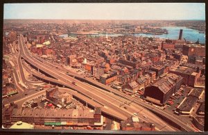 Vintage Postcard 1950's Panoamic View of Boston Arterial Highway, Massachusetts