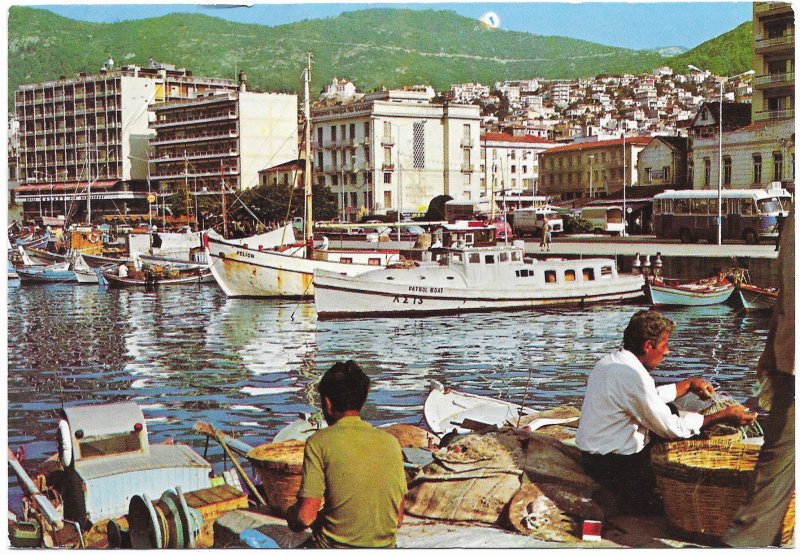 Greece Kavala - Partial View. Used. Nice stamp. *crease in upper right corner