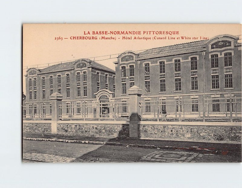 Postcard La Basse-Normandie Cherbourg Hotel Atlantique France