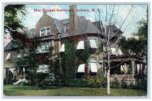 c1910's Mac Dougalls Residence House Auburn New York NY Unposted Postcard