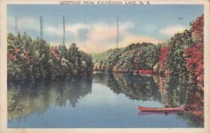 New York Greetings From Kauneonga Lake 1941