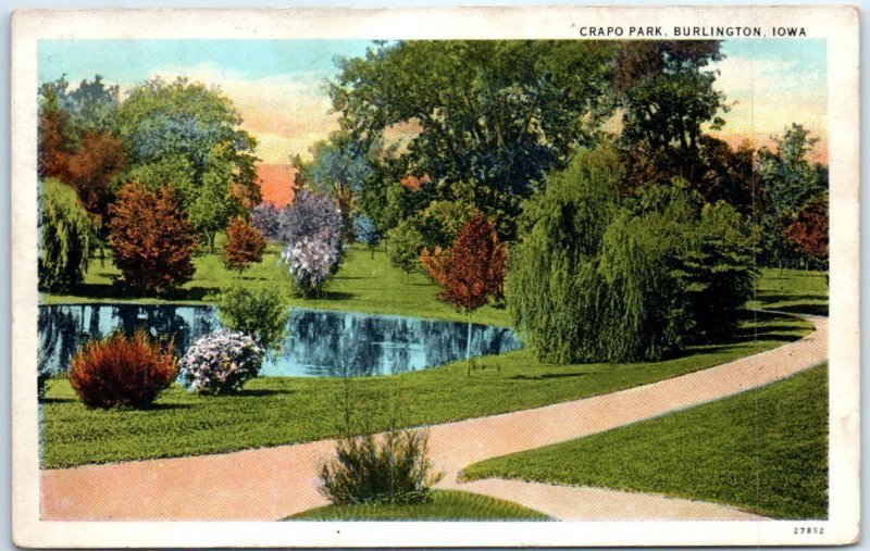 Postcard - Crapo Park - Burlington, Iowa