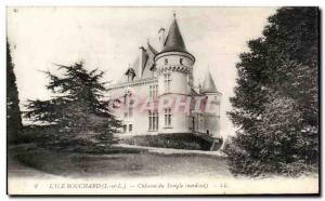 Old Postcard L & # 39ile Bouchard Chateau Temple