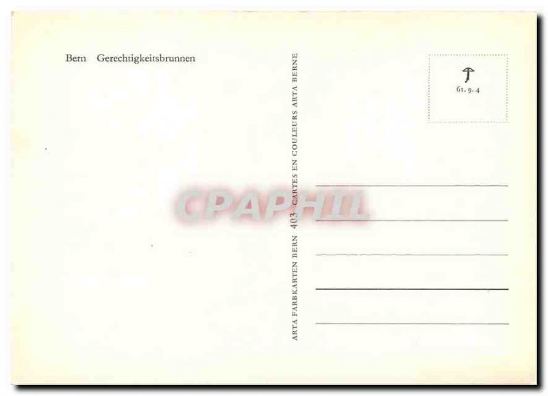 Modern Postcard Bern Gerechtigkeitsbrunnen