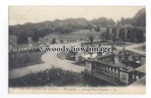 h1551 - Isle of Wight - Garden & Fountain Osborne House East Cowes - LL Postcard