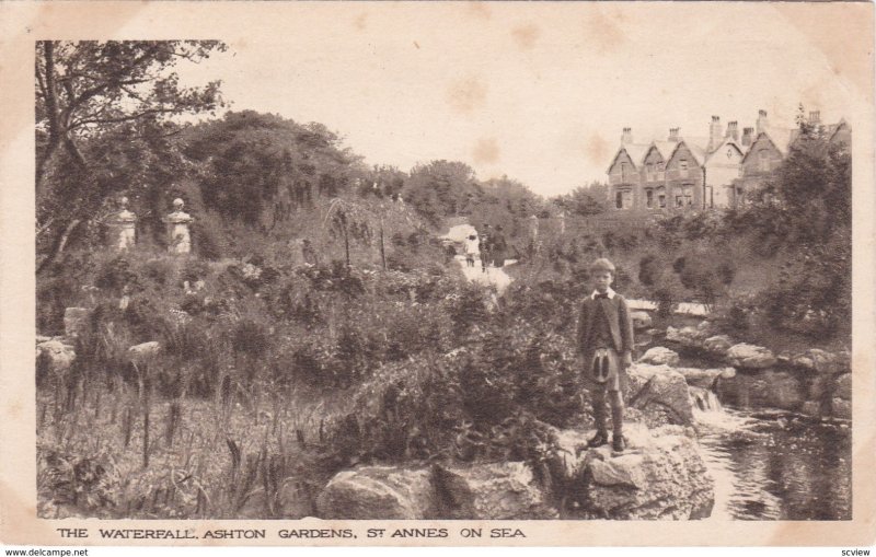 ST. ANNES-ON-SEA , Lancashire , PU-1918 ; The Waterfall , ashton Gardens