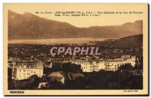Old Postcard Aix Les Bains Vue Generale and Lac Du Bourget