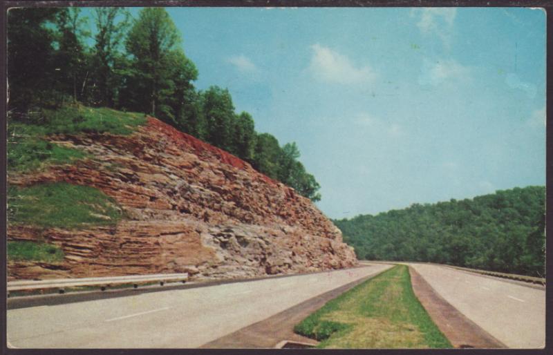 High Bluffs Along Kentucky Turnpike Postcard BIN