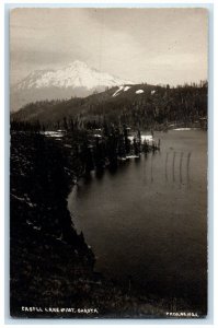 1945 View Of Castle Lake Mt. Shasta California CA RPPC Photo Vintage Postcard