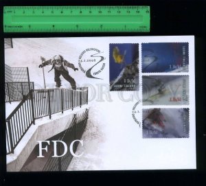 228950 FINLAND 2008 ski jumping 3-D stamps Rumpu & Lakaniemi 