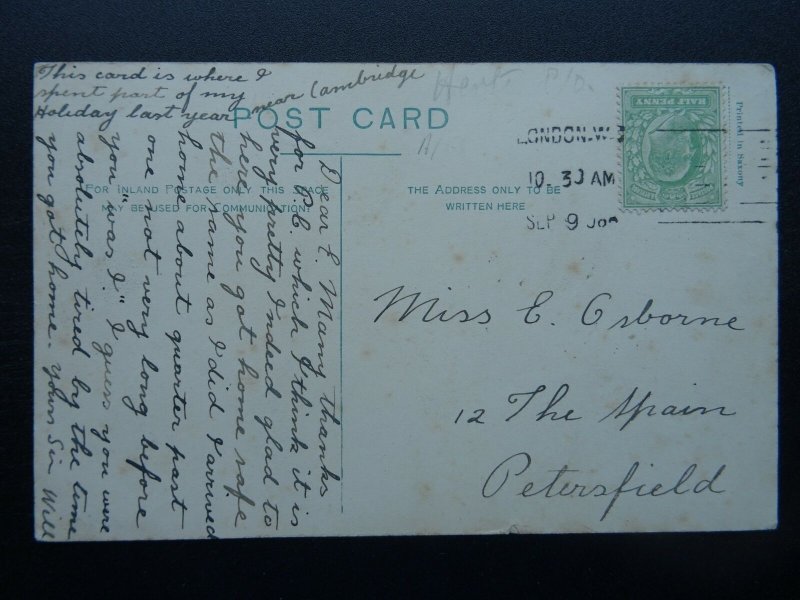 Hertfordshire ROYSTON POST OFFICE Melborn Street c1905 Postcard by R.H. Clark