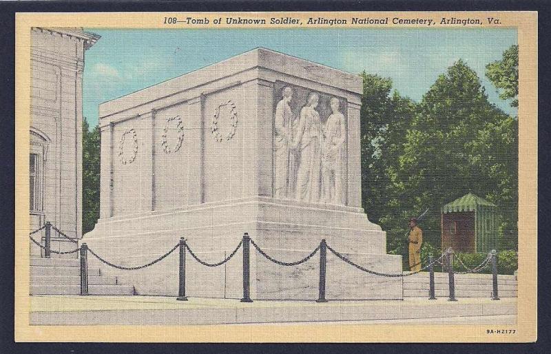 Tomb of Unknown Soldier Arlington VA unused c1939