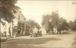 North Blenheim NY Schaffer's Store Car Gas Station Socony Real Photo Postcard