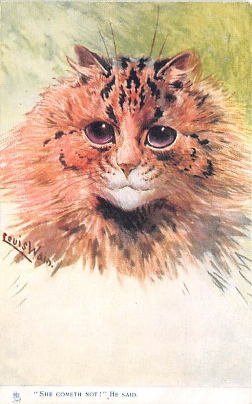 Publisher Raphael Tuck & Sons # 1412 Artist Louis Wain unused 