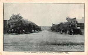 Stratton Nebraska Bailey Street Scene Historic Bldgs Antique Postcard K87491