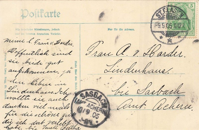 ST BLASIEN GERMANY~PANORAMA~1905 LEOPOLD ROGG PHOTO POSTCARD