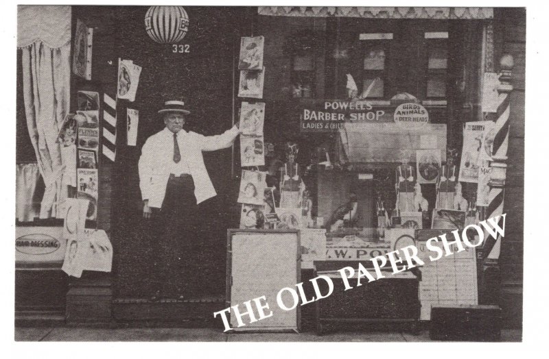 Powells Barber Shop, The Old Paper Show & Sale, Toronto 1985, Deltiology