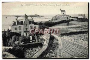 Old Postcard Roscoff The City of Rocks and Chapel St. Barbara