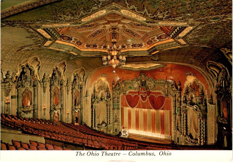 Ohio Theatre, Columbus, historic landmark, entertainment, Postcard