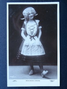 Actress MISS MADGE LESSING in Dutch Costume c1905 RP Postcard by Rapid Photo Co