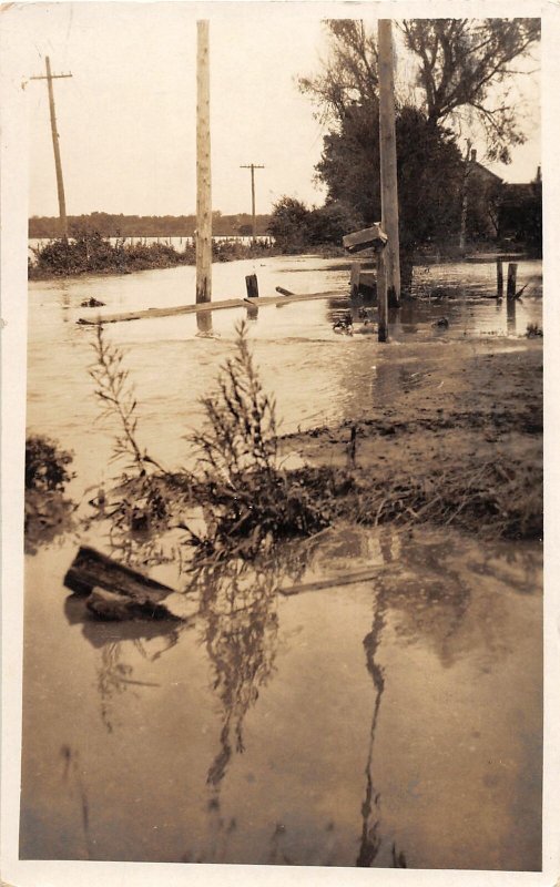 G41/ Atlantic Iowa RPPC Postcard 1924 High Water Flood Disaster