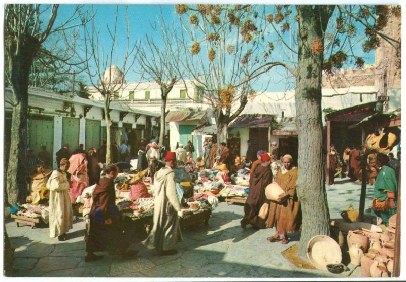 Morocco, Maroc, Souk el Hot el Kadim, Market Square, unused Postcard