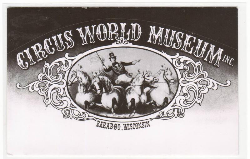 Circus World Museum Advertising Art Baraboo Wisconsin RPPC postcard