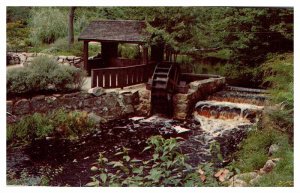 Postcard PARK SCENE Marshfield Massachusetts MA AR4802